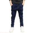 thumbnail image 1 of JTieaclothes Boys Regular Straight Fit Jeans Casual Denim Pants Stretch Denim Pants,Boys Pants Sizes 10-12 Years, 1 of 5