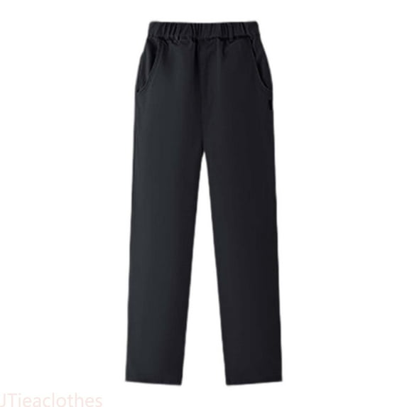 JTieaclothes Boys School Uniform Pants Khaki Casual Dress Pants Elastic Waist Flat Front Chino Pant,Boys Pants Sizes 11-12 Years