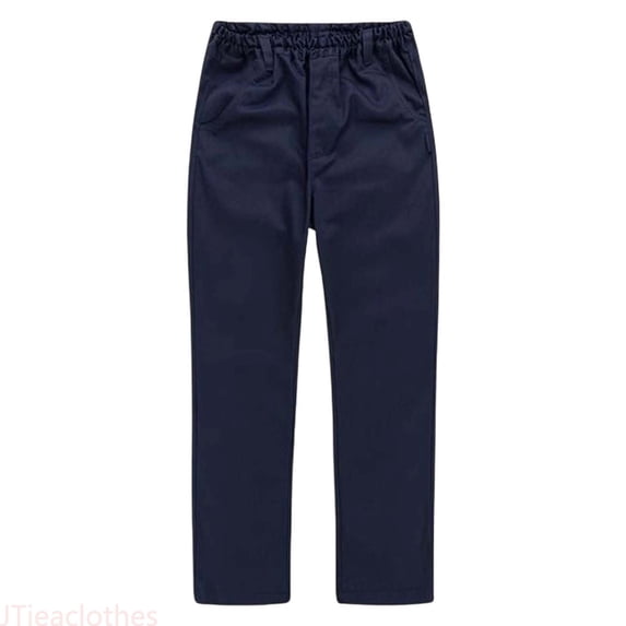 JTieaclothes Boys School Uniform Twill Khaki Pants, Flat Front Straight Leg Pants,Boys Pants Sizes 5-6 Years