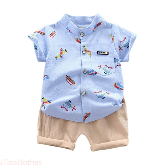 JTieaclothes Cartoon Set Clothes Tops+Shorts Summer 1 4Years Boys Baby Outfits T Shirt Boys Outfits&Set,Boys Outfit Sets Sizes 2-3 Years