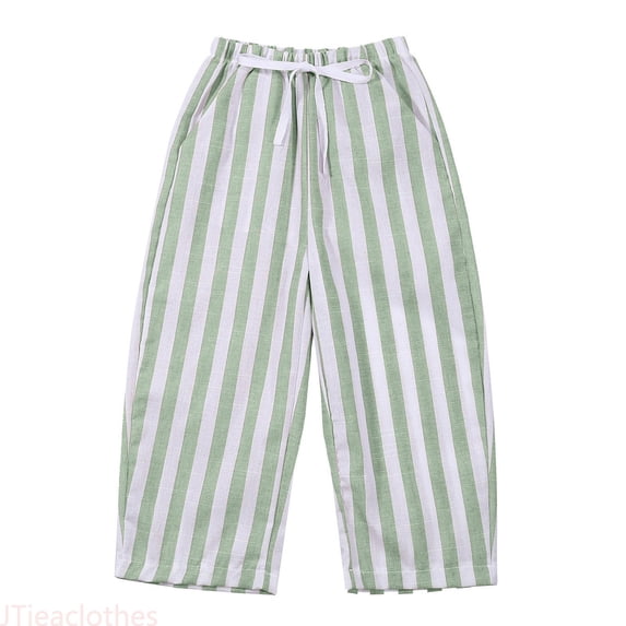 JTieaclothes Kids Baby Girl Minimalist Striped Pants Daily Elastic Waist Pants,Boys Pants Sizes 18-24 Months