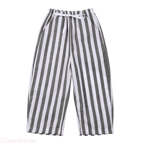 JTieaclothes Kids Baby Girl Minimalist Striped Pants Daily Elastic Waist Pants,Boys Pants Sizes 18-24 Months