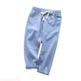 thumbnail image 1 of JTieaclothes Kids Boys Denim Jeans Pants Tapered Leg Solid Color Casual Slim Fit Jeans,Boys Pants Sizes 4-5 Years, 1 of 3