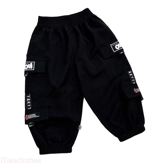 JTieaclothes Kids Cargo Pants Boys Girls Casual Trousers With Pockets Comfortable Elastic Waist Playwear For Toddler Children Autumn Winter,Boys Pants Sizes 2-3 Years