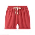 thumbnail image 1 of JTieaclothes Toddler Baby Boy's Pants Casual Harem Pants Solid Color Shorts Casual Pants Plain Color Fan Sports Lace Up Beach Summer Baby Shorts,Boys Pants Sizes 7-8 Years, 1 of 6