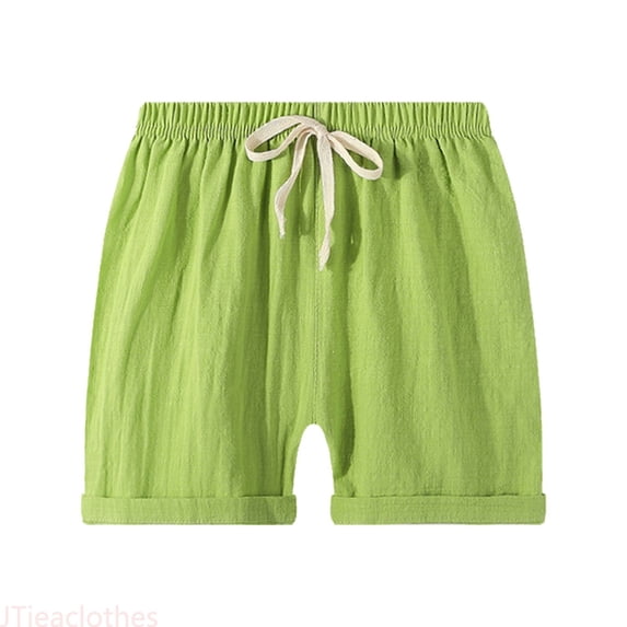 JTieaclothes Toddler Baby Boy's Pants Casual Harem Pants Solid Color Shorts Casual Pants Plain Color Fan Sports Lace Up Beach Summer Baby Shorts,Boys Pants Sizes 5-6 Years