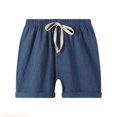 thumbnail image 1 of JTieaclothes Toddler Baby Boy's Pants Casual Harem Pants Solid Color Shorts Casual Pants Plain Color Fan Sports Lace Up Beach Summer Baby Shorts,Boys Pants Sizes 18-24 Months, 1 of 6