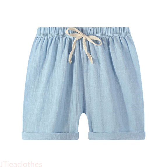 JTieaclothes Toddler Baby Boy's Pants Casual Harem Pants Solid Color Shorts Casual Pants Plain Color Fan Sports Lace Up Beach Summer Baby Shorts,Boys Pants Sizes 18-24 Months
