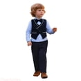 thumbnail image 1 of JTieaclothes Toddler Boys Formal 3 Piece Vest And Dress Pants For First Birthday Party Christening Photo Outfit,Boys Outfit Sets Sizes 2-3 Years, 1 of 7