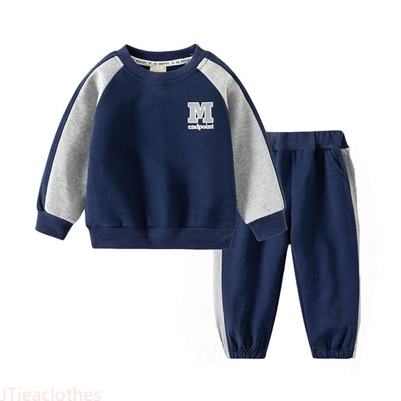 JTieaclothes Toddler Boys Long Sleeve Cartoon Prints Casual Tops And Pants Child Kids 2PCS Set&Outfits,Boys Outfit Sets Sizes 4-5 Years