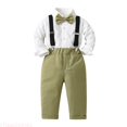 thumbnail image 1 of JTieaclothes Toddler Boys Long Sleeve Shirt Tops Pants With Tie Child Kids Outfits Party Dress,Boys Outfit Sets Sizes 12-18 Months, 1 of 6