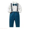 thumbnail image 1 of JTieaclothes Toddler Boys Long Sleeve Shirt Tops Pants With Tie Child Kids Outfits Party Dress,Boys Outfit Sets Sizes 18-24 Months, 1 of 5
