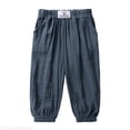 thumbnail image 1 of JTieaclothes Toddler Kids Boy Girl Casual Basic Plain Soft Trousers Baby Spring Summer Comfy Linen Pants,Boys Pants Sizes 2-3 Years, 1 of 5