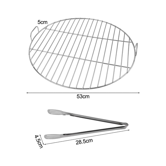 JUANCHENG 1 Set Stainless Steel Round Grill Grate With Handle For Weber 7432 And 57 Cm Grills Camping Cooking Supplies
