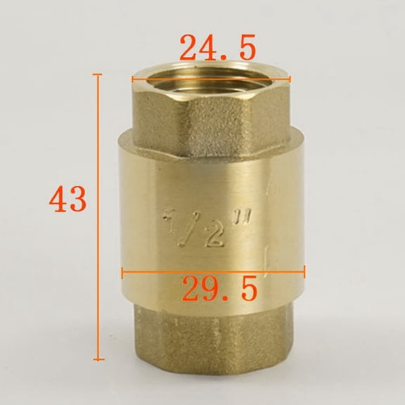 JUANCHENG 1Pcs Metal Base Spring Check Non-return Valves Brass 1/2 3/4 1inch Water Stop 1/2inch