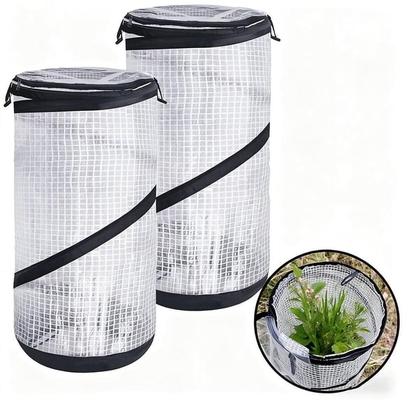 JUANCHENG 2 PCS PVC Portable Mini Greenhouse Plant Cover For Frost and Weather Shield