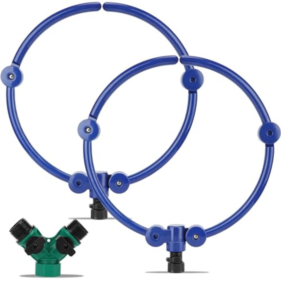 JUANCHENG 2PCS Sprinkler 360° Tree Watering Ring System With 13 Inch Round Sprinklers For Garden Watering Irrigation