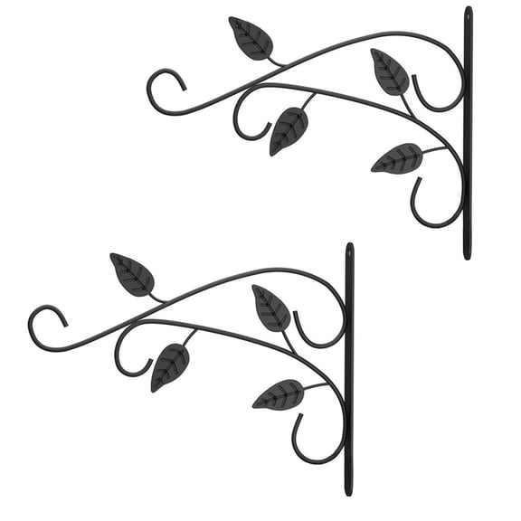 JUANCHENG 2Pcs Wrought Iron Wall Mounted Flower Pot Rack Wall Hanging Hanging Orchid Rack