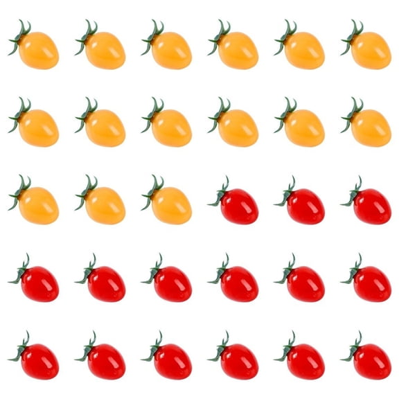 JUANCHENG 30Pcs Artificial for Mini Tomatoes Simulation Fake Fruit Decoration for Home Kitchen