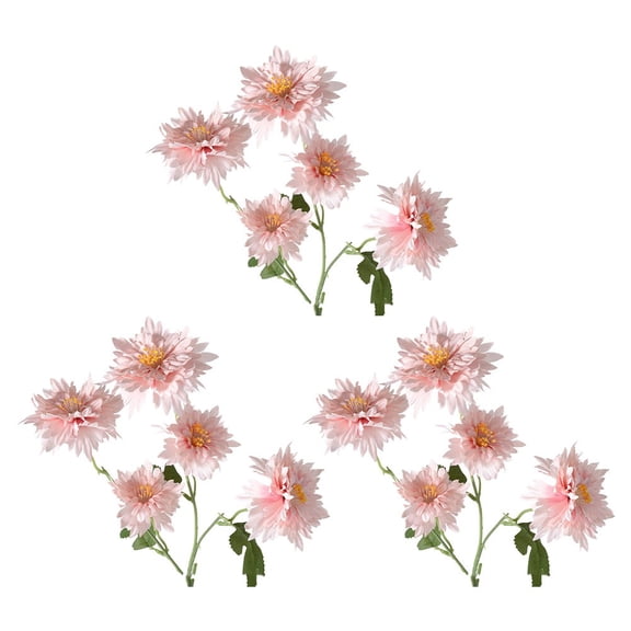 JUANCHENG 3PC Vibrant 51cm Artificial Flame Chrysanthemums for Weddings & Home Decor