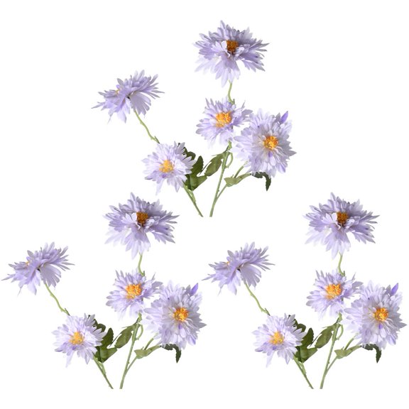 JUANCHENG 3PC Vibrant 51cm Artificial Flame Chrysanthemums for Weddings & Home Decor