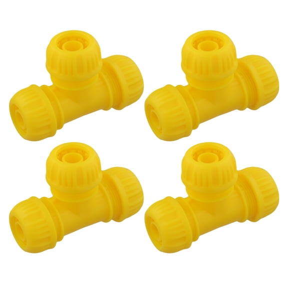JUANCHENG 4pcs Garden Hose Tee Connectors with Leak Proof Design for Outdoor Use 1/2inch