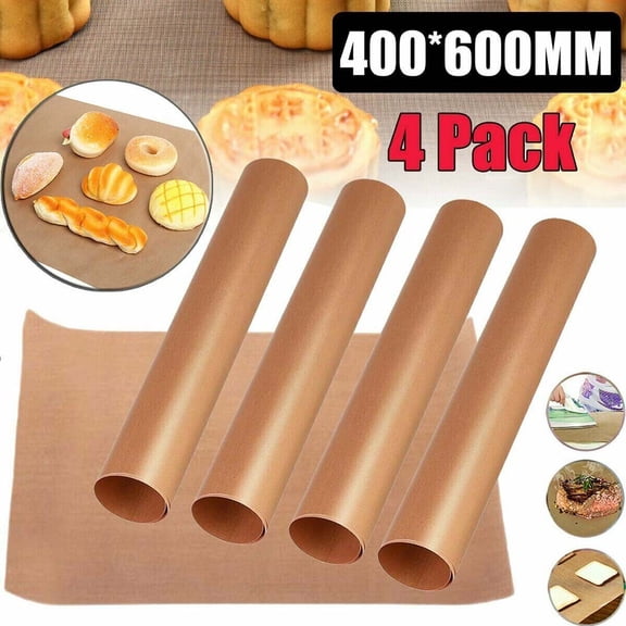 JUANCHENG 4pcs Non-stick BBQ Grill Mat 60 X 40 Cm Baking Paper Cooking Grilling Sheet Kitchen Tools For Gas Grill Charcoal Frying Foil