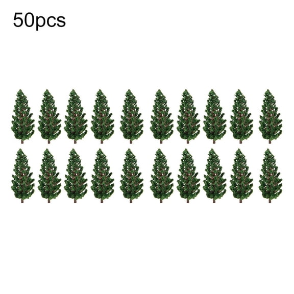 JUANCHENG 50PCS Realistic Pine Trees for HOOO Scale Dioramas - Perfect