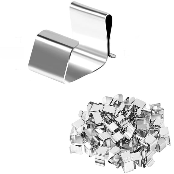 JUANCHENG 50PCS Stainless Steel Clips Hooks for Outdoor Garden For Lights Decoration Use