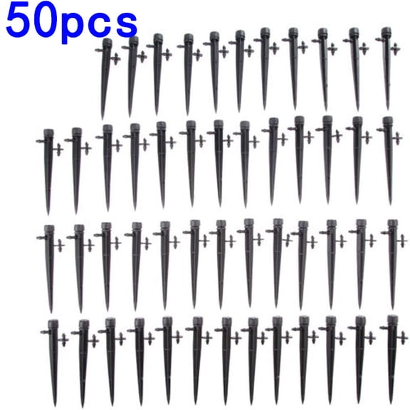 JUANCHENG 50Pcs/set Bubbler Drip Irrigation Adjustable Emitter Stake Water Dripper