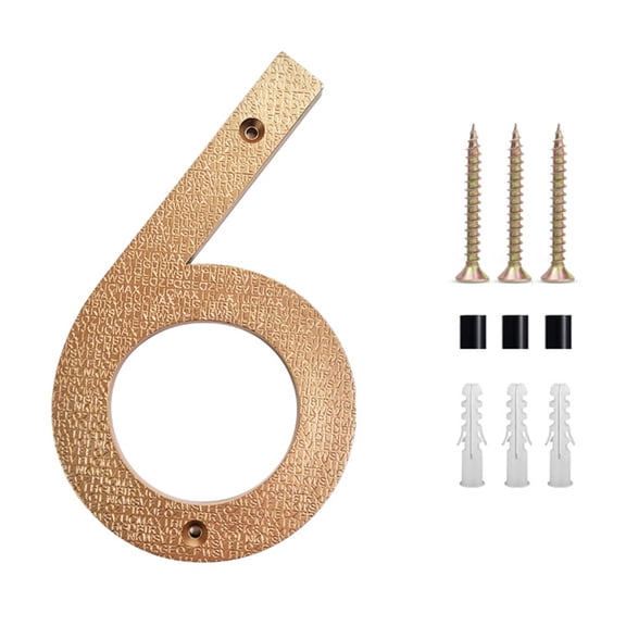 JUANCHENG 8inch Modern Floating House Numbers Large Black Shadow Home Address Garage Gate 6