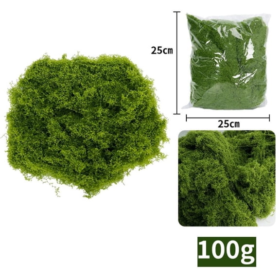JUANCHENG Artificial Moss Indoor Outdoors Realistic Appearance Versatile Applications 100g