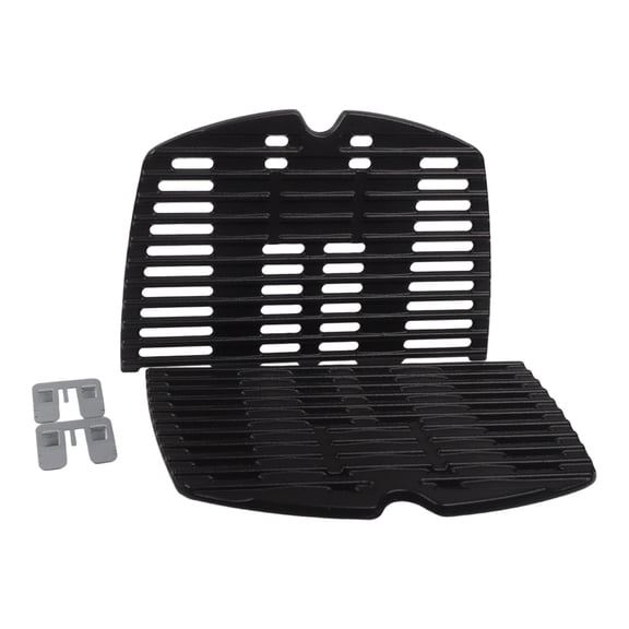 JUANCHENG Cast Iron Griddle Grate Set For Weber Q100Q1000Q1200 - Perfect For Grilling For Weber Q100, Q1000, And Q1200 Models