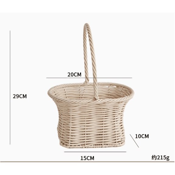 JUANCHENG Colorful Handmade Wicker Easter Basket Set - Perfect for DIY & Family Fun! D