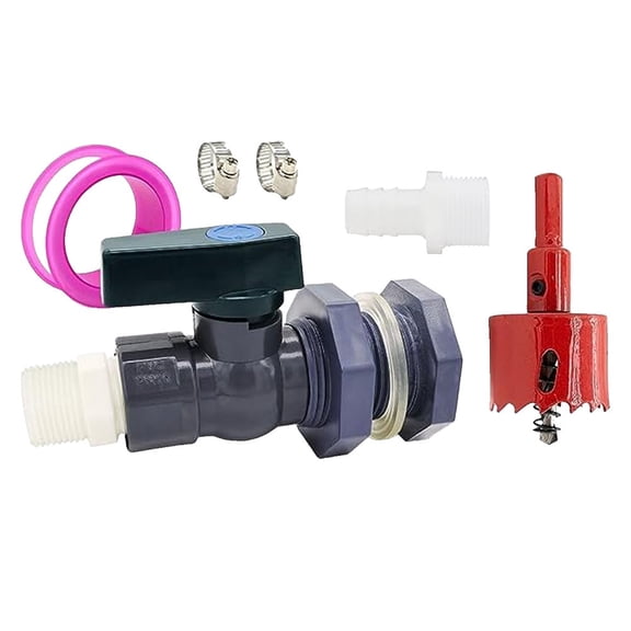 JUANCHENG Effortless Installation PVC Water Butt Tap Set for Garden and Aquariums
