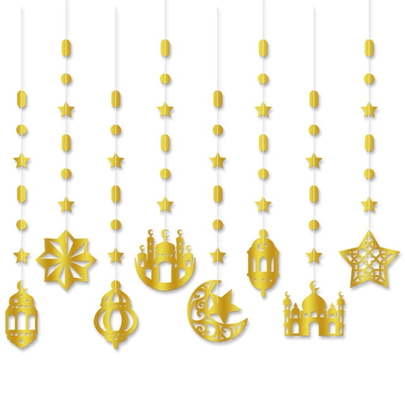 JUANCHENG Eid Decorations Eid Mubarak Banner Eid Mubarak Decorations Hanging Decorations B