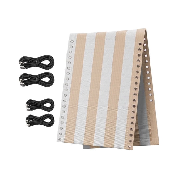 JUANCHENG For Zero Chair Replacement Fabric 160 X 48 Cm: Easy Install & Portable Design Outdoor Lounge Chair Cover With Ropes For Garden Tan Striped