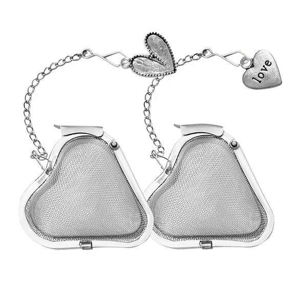 JUANCHENG Heart-Shaped Stainless Steel Tea Infuser Set: 2 Reusable Filters in 4 Designs!