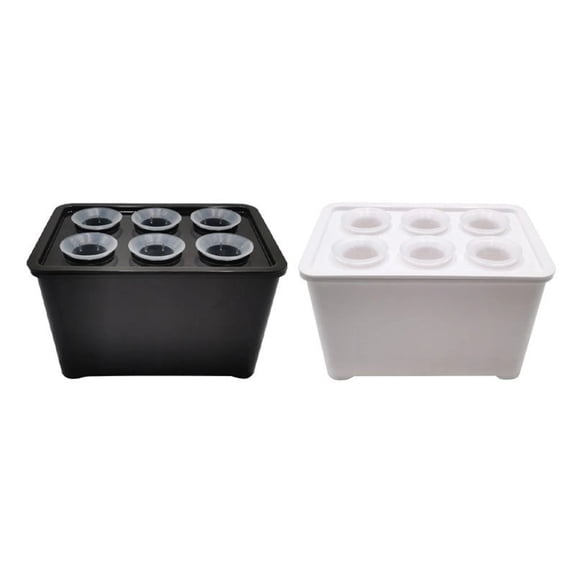 JUANCHENG Household Hydroponics Growing System with 6 Holes for Soil Cultivation Indoor Use Includes Water Level Indicator