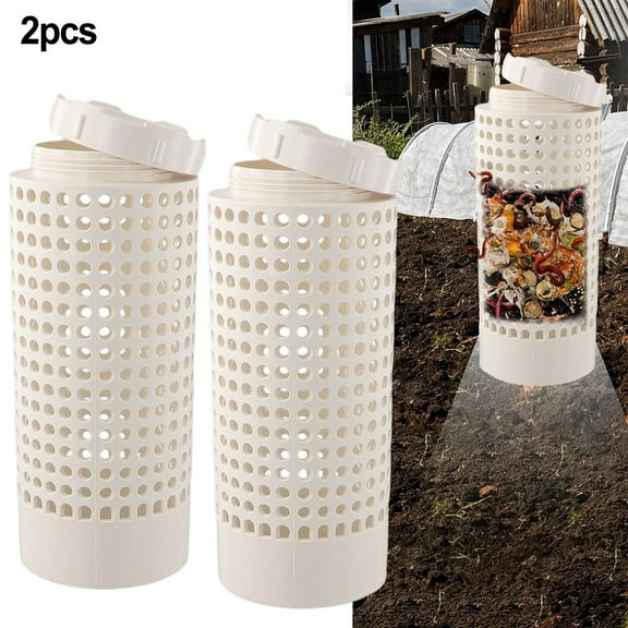 JUANCHENG Insect Composting Bin For Small Flower Pots Garden And Lawn Care Space-Saving PVC Insect Composter Tube Worm Farm Compost Bin