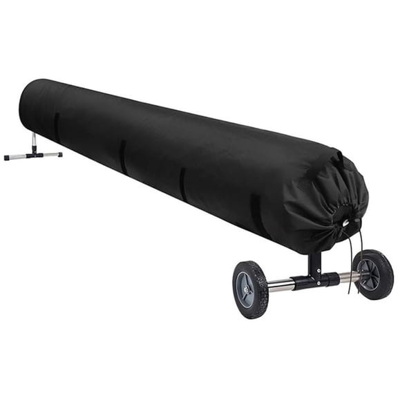 JUANCHENG Pool Solar Reel Cover with Adjustable Strap Solar Blanket for Protective Cover 16FT