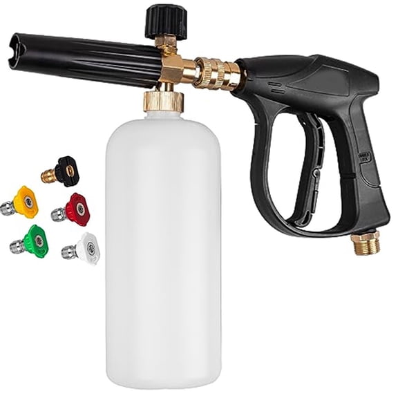 JUANCHENG Powerful Pressure Washer with Foam Dispenser & 5 Nozzle Tips for Ultimate