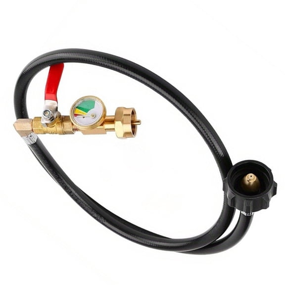 JUANCHENG Propane Refill Adapter for 1 lb Tanks Brass Propane Transfer Hose for Grill