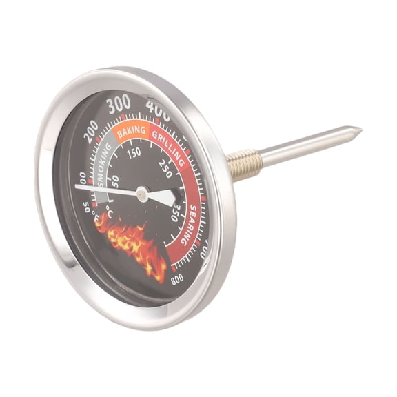 JUANCHENG Replacement Charcoal Gauge Thermometer for Barbecue Grill with Stainless Steel and Dual Temperature Scale Readings