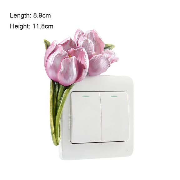 JUANCHENG Resin Floral Light Switch Cover Plate 3D Design for Light Switch Decoration M