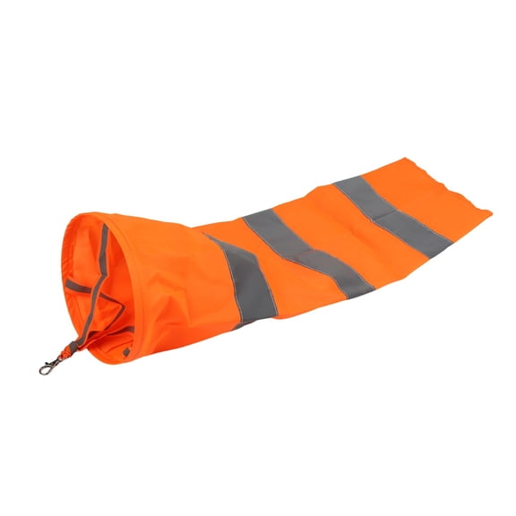 JUANCHENG RipStop Airport Windsock with Reflective Belt for Outdoor Wind Monitoring 60cm Orange Grey
