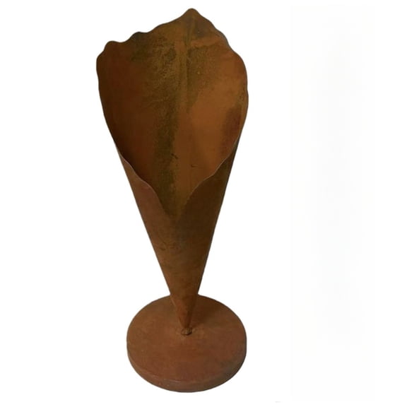 JUANCHENG Rustic Cone Shaped Flower Pot Modern Geometric Metal Container for Garden