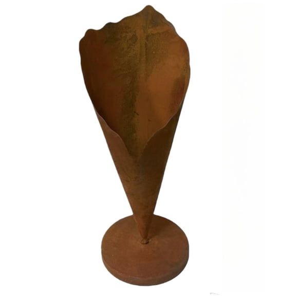 JUANCHENG Rustic Cone Shaped Flower Pot Modern Geometric Metal Container for Garden