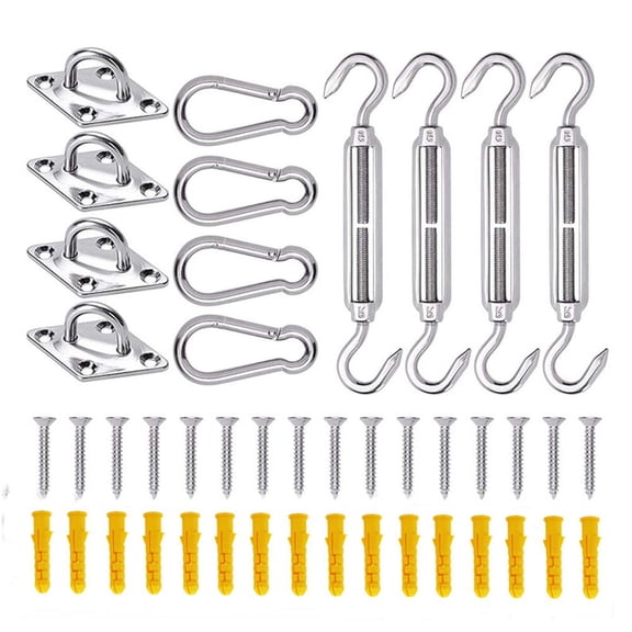 JUANCHENG - Shade Sail Hardware Kit: for Stainless Steel for Easy