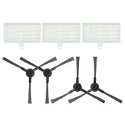 JUANCHENG Upgrade Your Cleaning Routine with Side Brushes and Filters for Cecotec For Conga 999 and For XTreme 8 Brushes + 5 Filters A